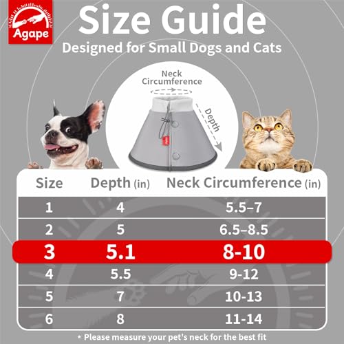 Image of Agape Soft Dog Cone for Small Dogs & Cats, Recovery Collar to Stop Licking | Comfy E-Collar Alternative for Puppies, Adjustable Cloth Cone After Surgery, Protective Neck Cone for Kittens, Washable