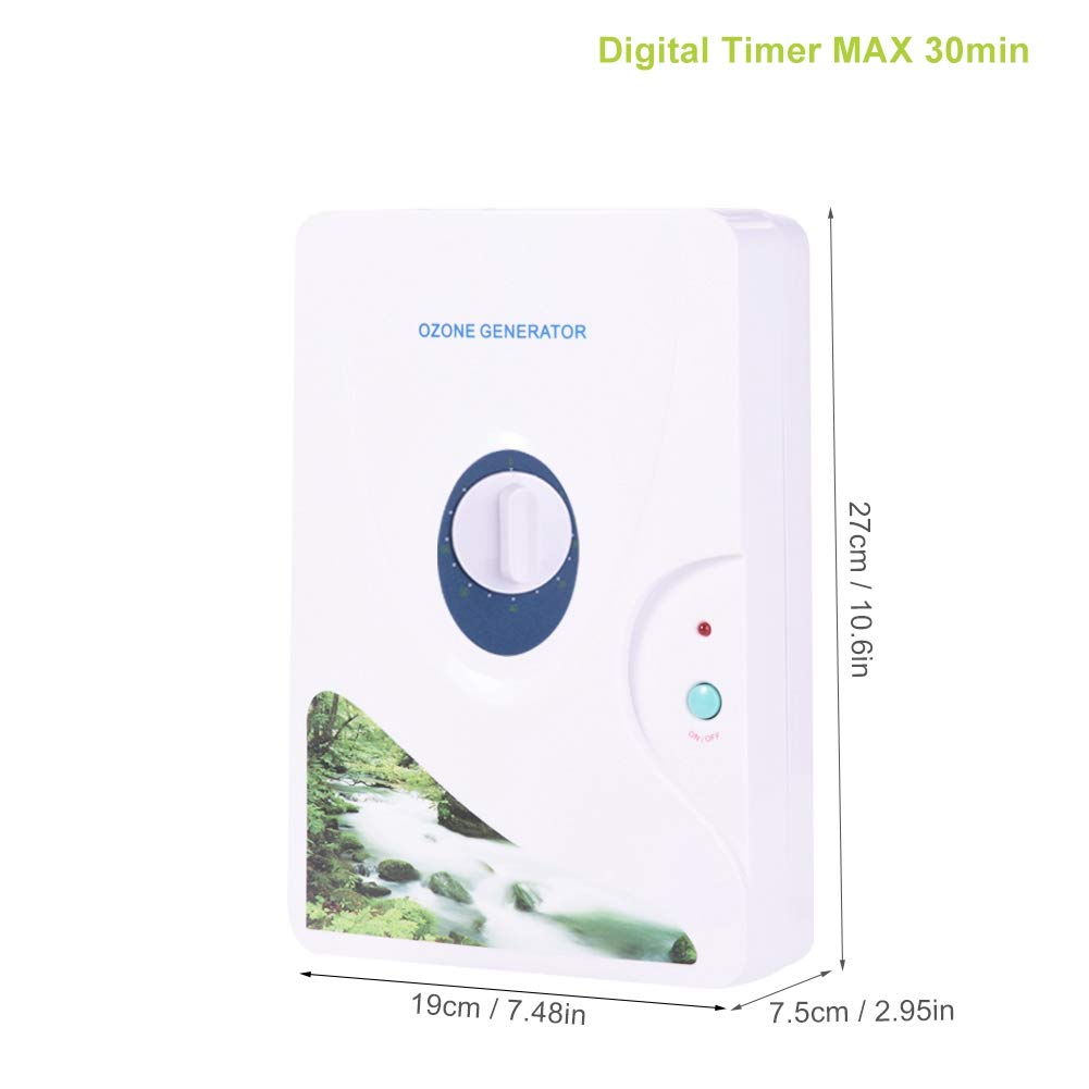 Purificador de aire con generador de ozono de 600 mg/h para agua, verduras, carne y tratamiento de habitaciones: ozonizador con control de perilla y diseño de montaje en pared