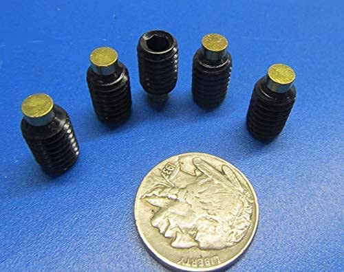 Black Oxide Steel Brass Tip Set Screw 5/16