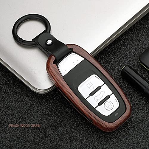 Protector de llave Audi contra caídas en aleación metálica y madera decorativa