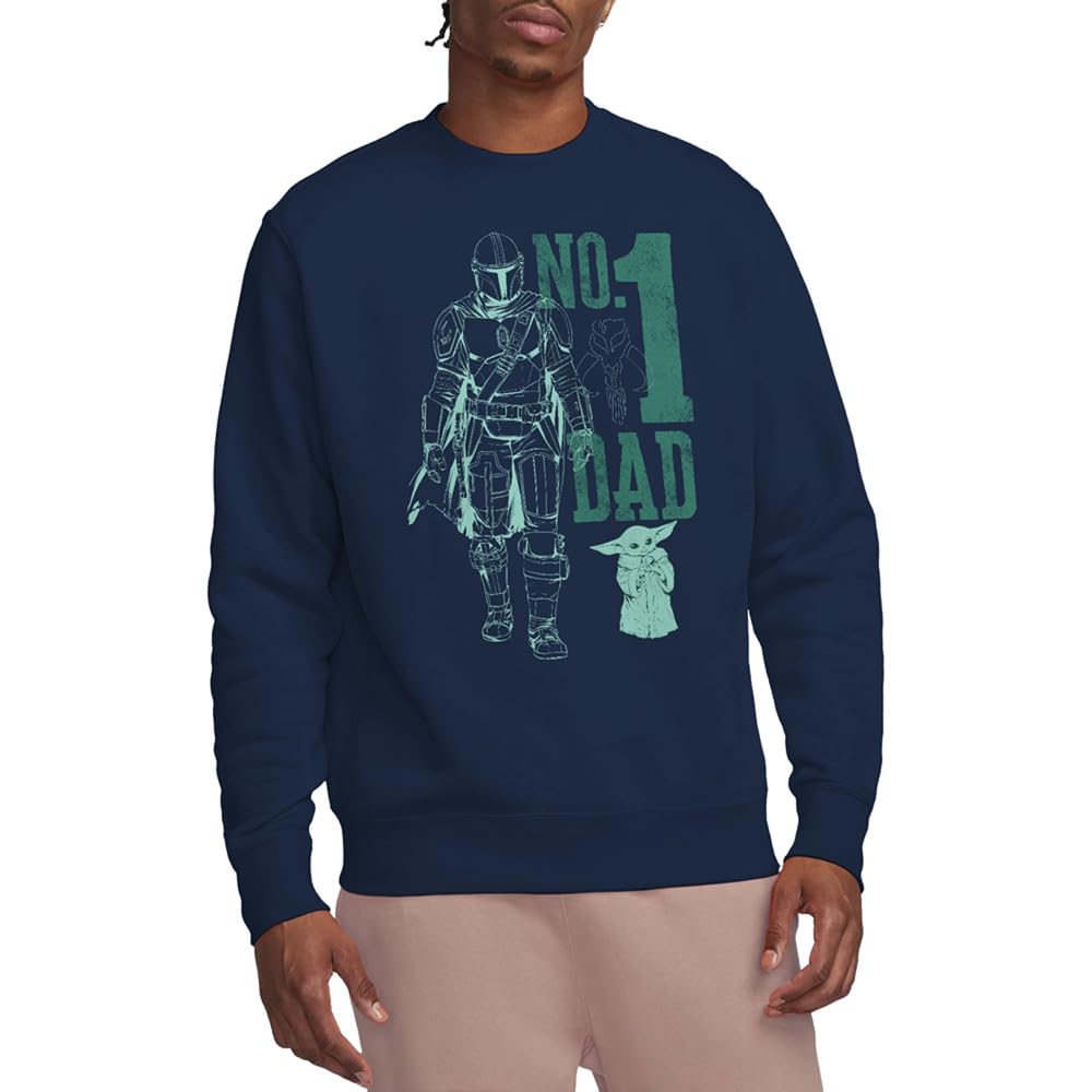 Star Wars Mando No. 1 Dad Unisex Sweatshirt, Navy, Medium