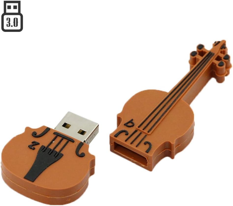 64GB Violin Model USB Flash Drive USB 3.0 Storage Device USB Flash Disk USB Drive USB 3.0 Memory Stick USB Stick U Disk Thumb Drive USB Flash Memory USB Disk - Brown