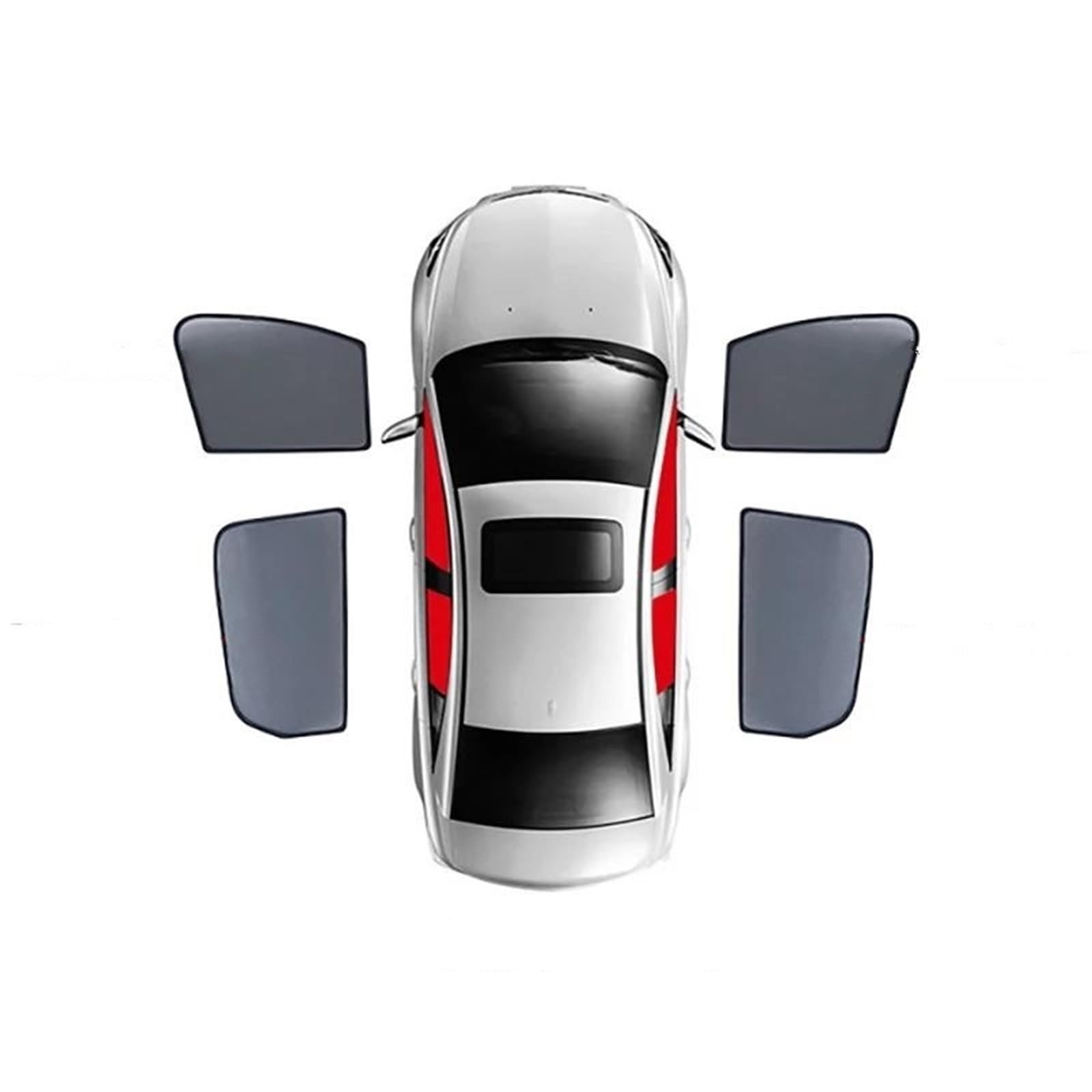 Parasol Coche Lateral Parasol Magnético para Coche para Toyota para Highlander para Kluger XU70 2020-2024 para Parabrisas Delantero Ventana Lateral Trasera Visera Quitasol Coche(4PCS Front Rear)