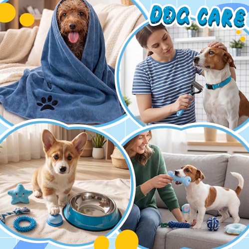 Leitee 50 Pcs Blue Puppy Starter Supplies Kit Small Dog Training Kit - Image 5