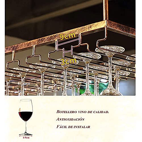 Porte-bouteilles en métal suspendu pour sublimer l'îlot central de votre cuisine moderne - 7