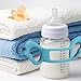 3 Pack Baby Bottle Handles Silicone Wide Neck Feeding Handle Easy Grip Lightweight Bottle Handle Small Hand Gripping (Pink, Light Gray,Blue)