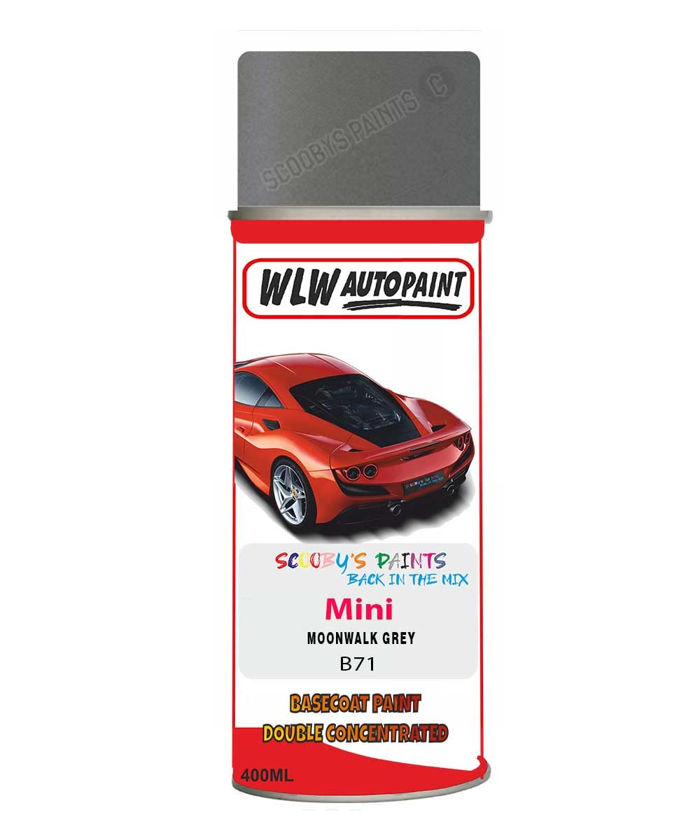 Basecoat Aerosol Spray Paint For Mini Cooper Moonwalk Grey 2014-2020 Code B71