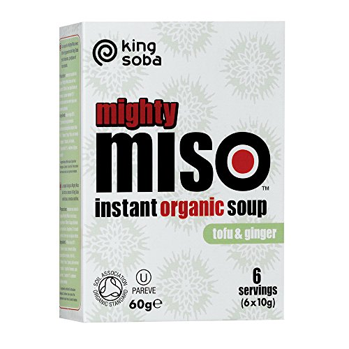 King Soba - Sopa de Miso con Tofu y Jengibre - Producto Natural - Fuente de Proteínas y Minerales -...