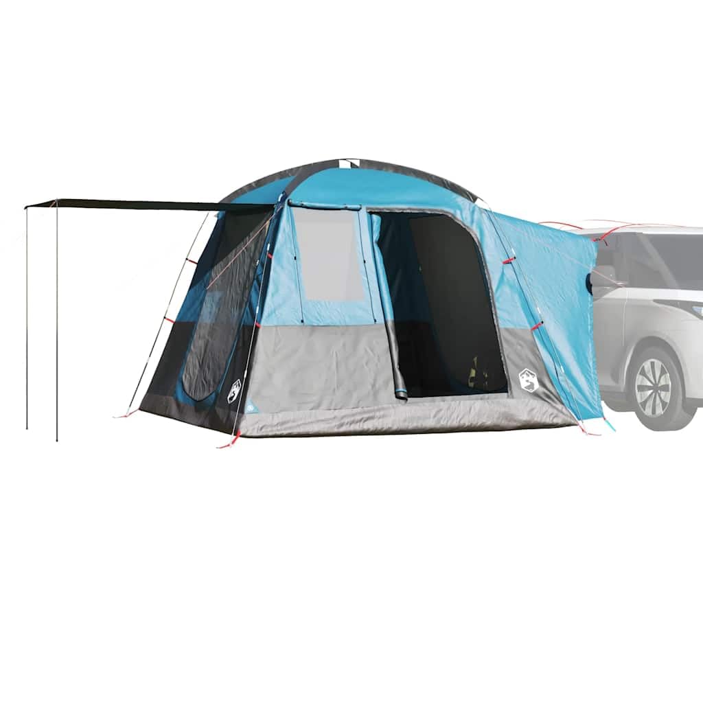 Tenda da Auto 4 Persone, Impermeabile e Antivento, con Collegamento Elettrico, Design a Doppio Ingresso, per Campeggio e Viaggi, Blu, 314 x 314 x 240 cm