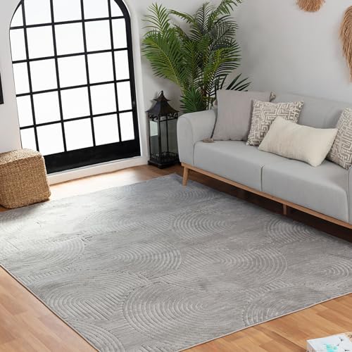 Surya Houston Rug Runner Living Room, Dining Room - Modern Boho Rug Geometric Pattern - Soft Scandinavian Living Room Rug Oriental - Runner Hallway 80 x 150 cm Large Rug Grey