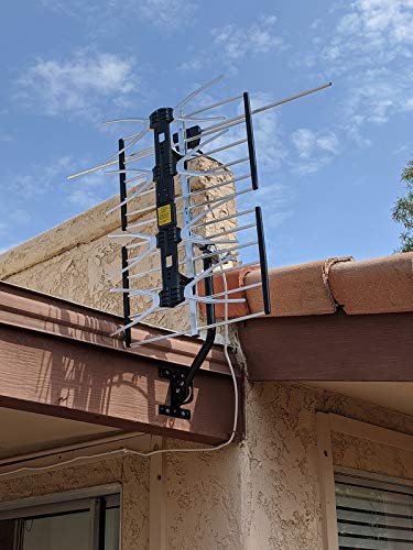 Pbd Outdoor Digital Hd Tv Antenna With High Gain Amplifier 150 Mile Long Range For Uhf/Vhf, Mounting Pole, 40Ft Rg6 Coaxial Cable, Easy Installation #TOP3