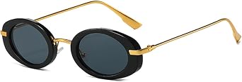 Retro Small Oval Women Luxury Sunglasses Fashion Punk Men Trending Gradient Uv400