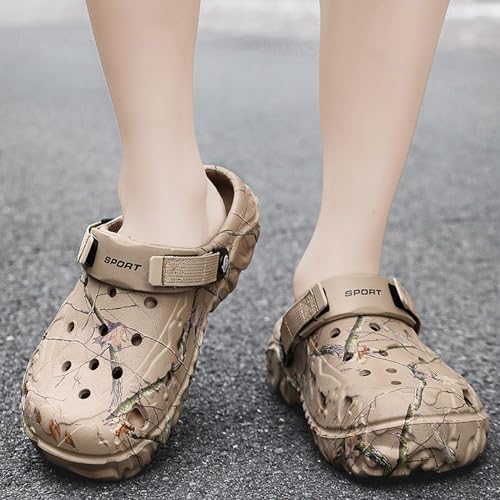 Image of SECHRITE Men's Clogs Athletic Sports Outdoor Sandals Water Beach Shoes Slippers Sandals Lightweight Comfortable Breathable with Adjustable Back Strap
