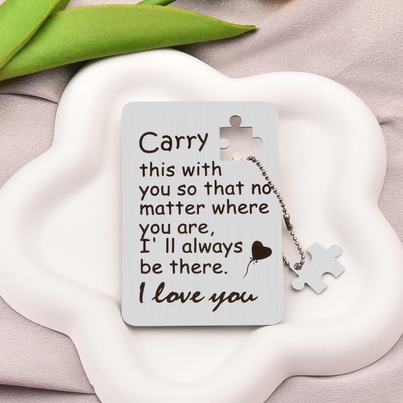 Engraved Wallet Card Inserts for Women Men I Love You Gifts for Him Her Couples Anniversary Cards for Husband Wife Birthday Christmas Gift for Boyfriend Girlfriend Long Distance Relationship Gift Card3