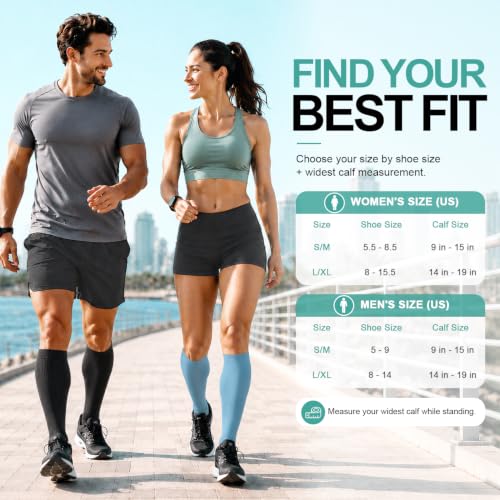 Image of Laite Hebe 3 Pack Medical Compression Sock-Compression Sock For Women and Men Circulation -Best for Running,Nursing,Athletic Sports