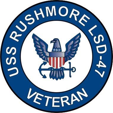 US Navy USS Rushmore LSD-47 Ship Veteran Decal Sticker 3.8"