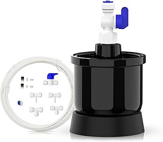 Frizzlife Pressure Mini Water Tank for All Tankless Reverse Osmosis System, Small Water Storage Tank for PD600, PX500A, PD800, PD1000, PD400, G3P600, G3P800, G2, Fit 1/4” & 3/8” Water Tubing RO system