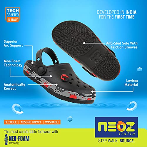 Image of NEOZ Casual Slingback Clogs for Kids with Soft Sole | Slip-On Breathable, Lightweight | Comfortable & Durable | Stylish Indoor & Outdoor Sandals Clogs for Kids