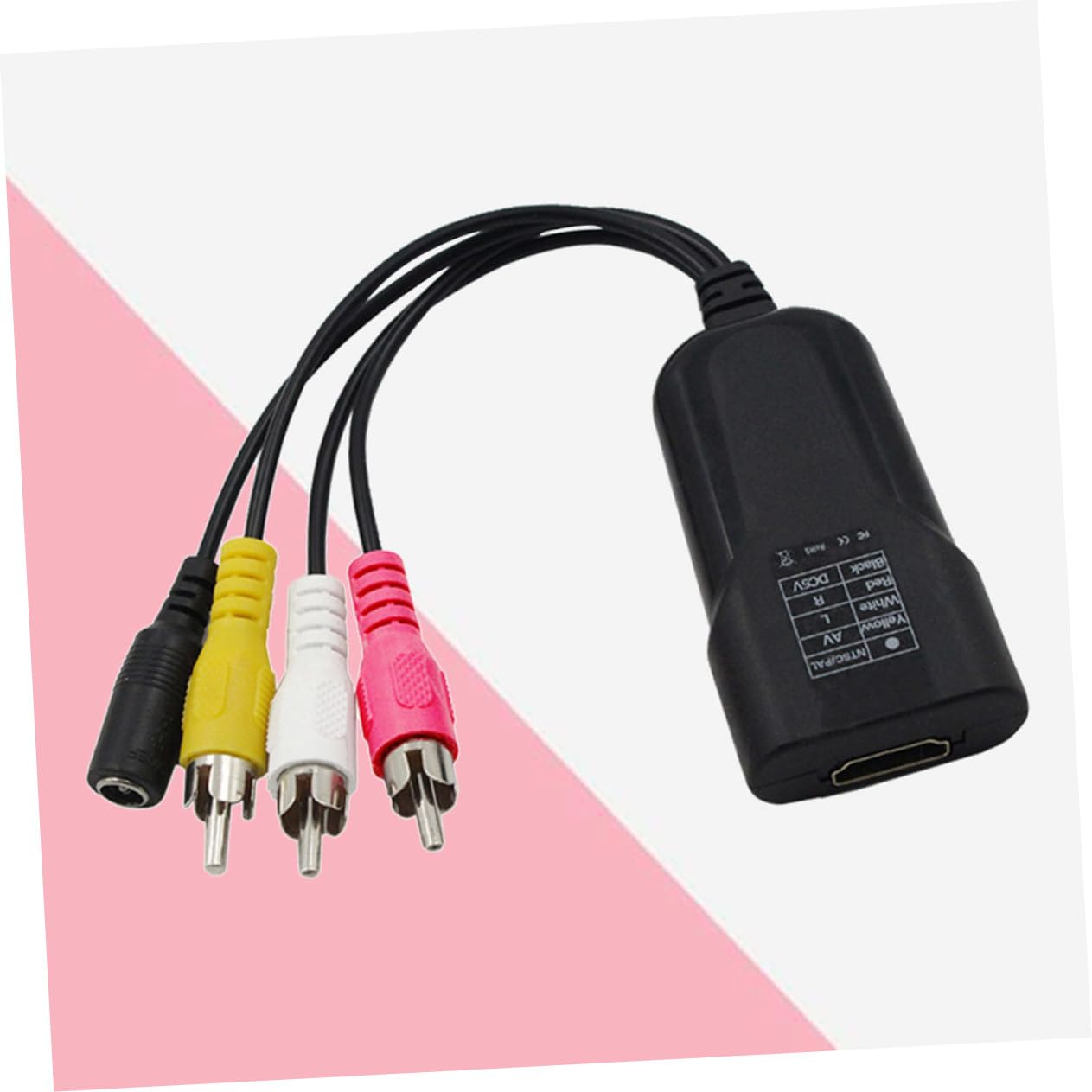 SHINEOFI 2 Pezzi Convertitore Compatto con Ntsc Adattatore Video Alimentazione per Tv e Dvd Facile Usare e Portatile