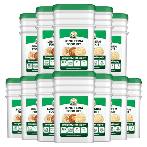 Long Term Food Supply Kit | 75g+ Daily Protein & 1,800+ Calories Per Day | Premium Survival Food 25 Year Shelf Life | Prepper Supplies Freeze Dried Meals