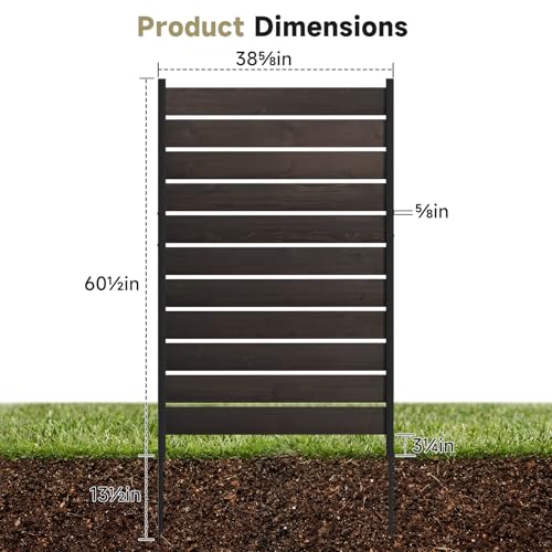 Outdoor Privacy Screen,Trash Can and Air Conditioner Fence (Dark Brown) by Vellzeyce - Used condition - Image 4