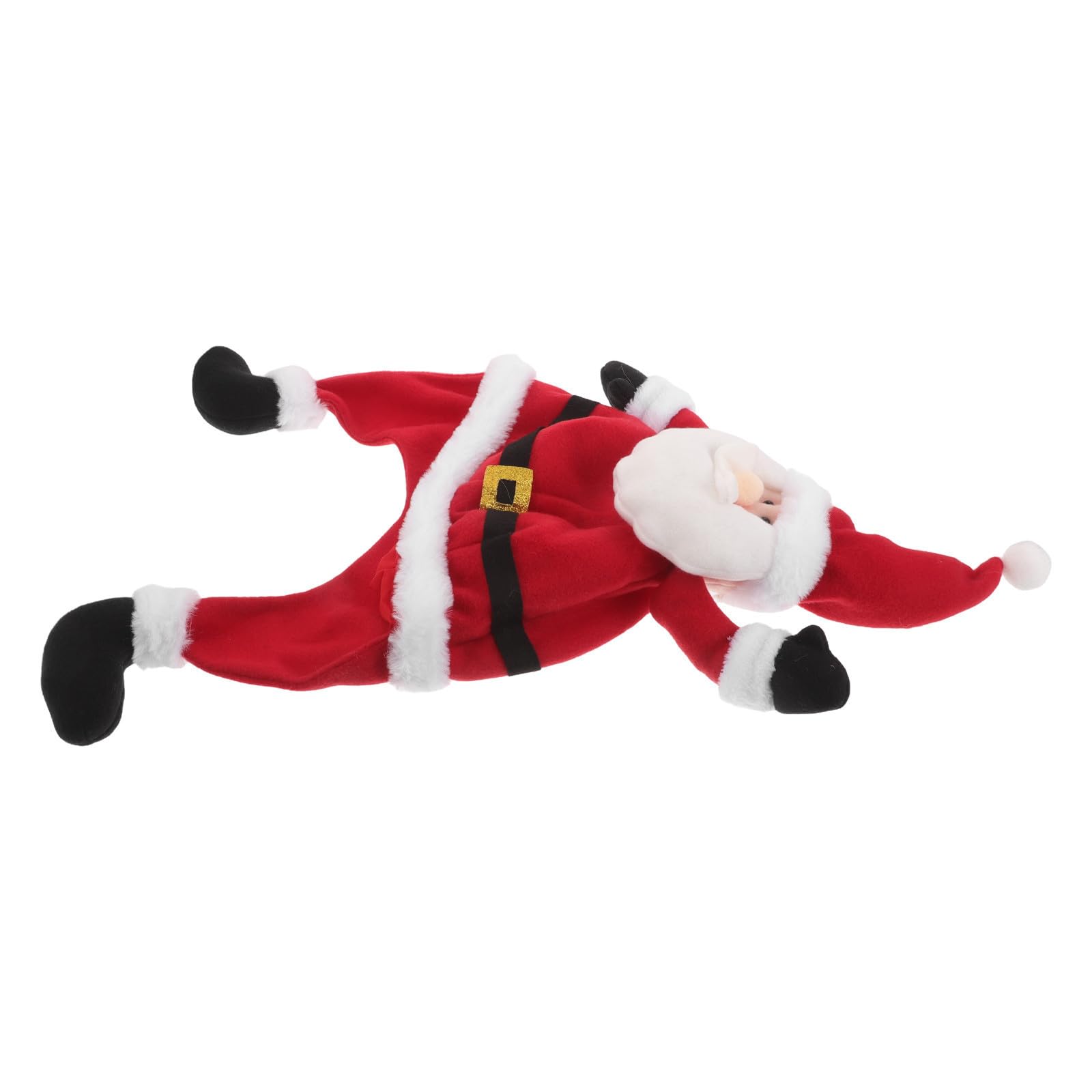 NUOBESTY 2 Stück Weihnachtsmannkostümmütze mit Baumelnden Beinen aus