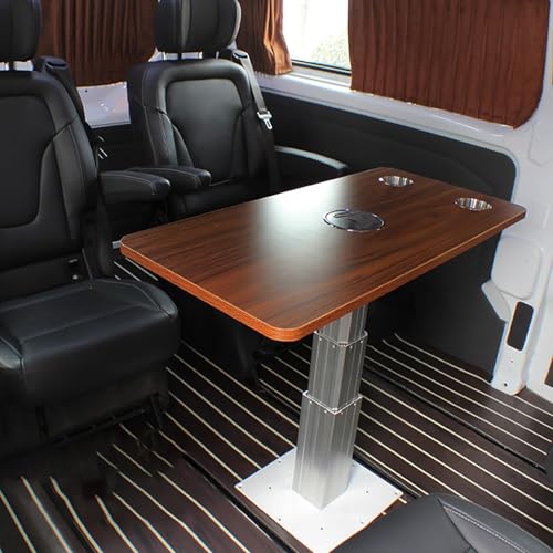 Mesa de pedestal para la galera del barco o salones de autocaravanas con soporte de aluminio 3