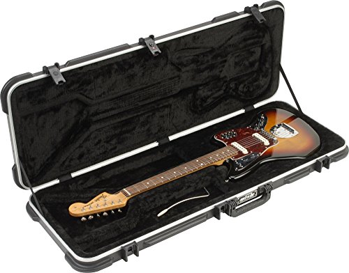 Image of SKB Fender Jaguar /Jazzmaster Hardshell Case, Rubber-Modified Styrene Hard Case with Plush Interior and TSA Latches for Travel Protection