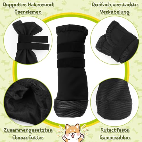 1 Paar Hundesocken Pfotenschutz, Dog Paws Recovery Shoe, Hundeschuhe Anti Rutsch, Pfotenschutz bei Hundeverletzung, Atmungsaktiv Weich,Hund Pfotenschutz Fußabdeckung für Pet Verletzung Recovery