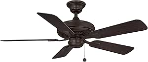 Fanimation 44" Edgewood Dark Bronze Outdoor Pull-Chain Ceiling Fan