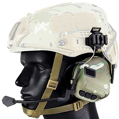 Auriculares tácticos de caza y orejeras de seguridad con micrófono para radio walkie y airsoft