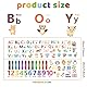 VewePata Wandaufkleber mit Tieralphabet und Zahlen, abnehmbare ABC-Aufkleber, farbenfrohe Wandaufkleber für Kinderzimmer, Klassenzimmer, Spielzimmer und Lernzimmer