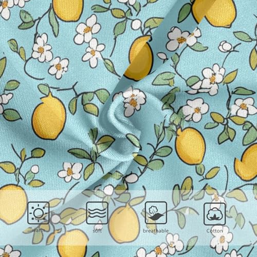 Wusikd Cute Lemon Girls' Underwear Cotton Light Blue Girls Briefs Soft Toddler Underwear 2T3