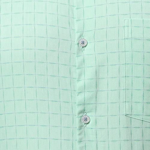 Image of Park Avenue Men's Full Sleeve Slim Fit Medium Green Formal Shirt