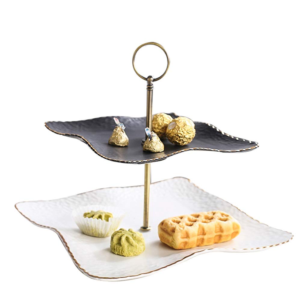 Assiette à fruits à double étage pour sublimer la table basse du salon