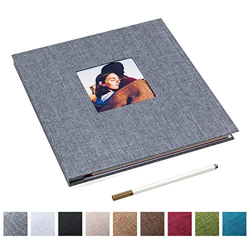 Self Adhesive Photo Album Magnetic Scrapbook Album 40 Magnetic Double Sided Pages Linen