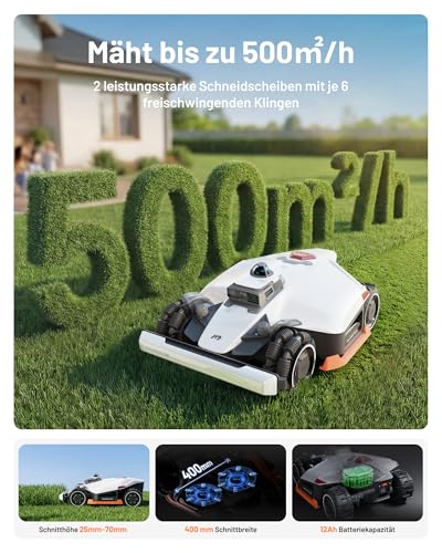 MAMMOTION LUBA 3 AWD 3000 Mähroboter mit Reinigungsständer für 3000㎡ – Ansicht 5