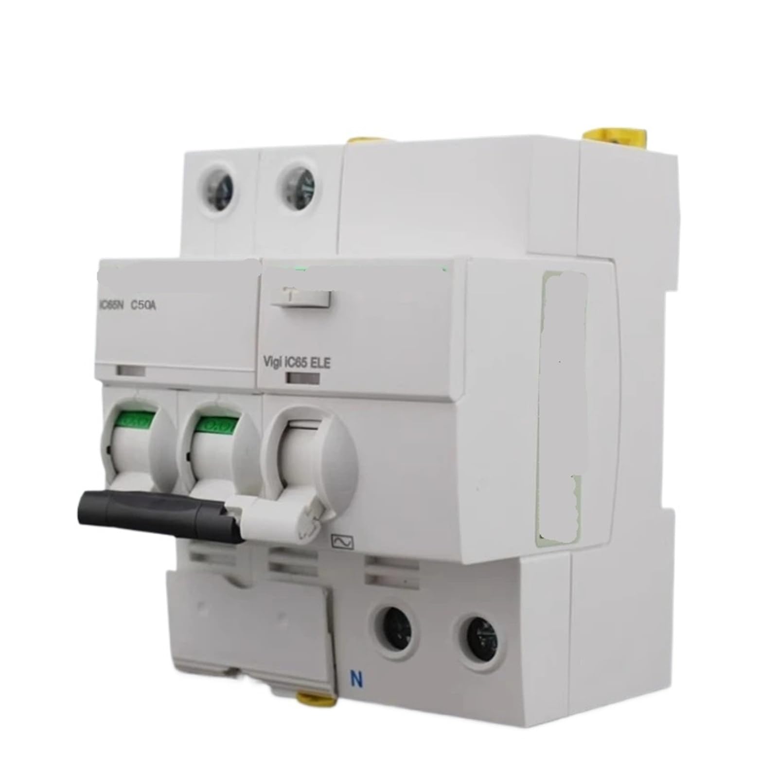 Disyuntor A9 iC65N Interruptor principal de fuga aire 1P 2P 3P 4P 6/80A for una fuente alimentación segura y eficiente A9F18263vigi(4P,32A)