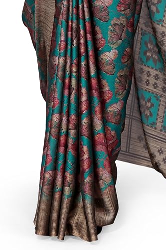 Image of MIRCHI FASHION Women's Ready to Wear 1 Minute Drape Chiffon Printed Saree with Blouse Piece
