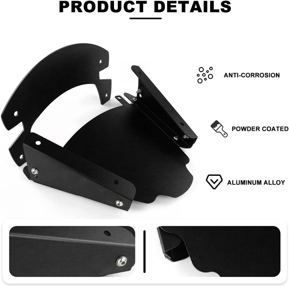 Motorcycle Rally Dash Kit, Height Adjust Lifter Windshield Fit for KLR650 2008-2018