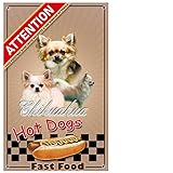 Panneau attention chichi vendu pré percé avec 4 vis auto perforantes. Garantie 5 ans.