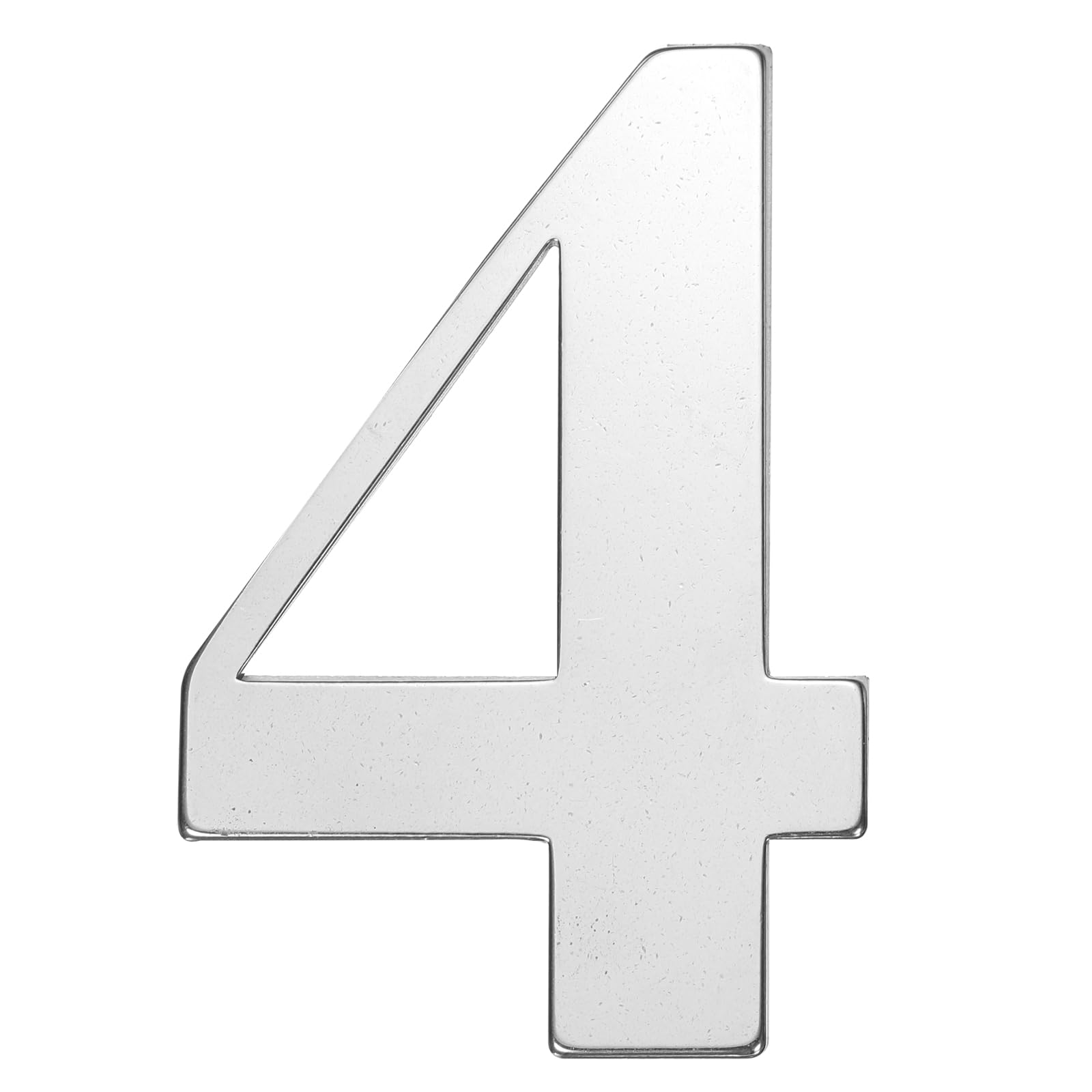 sourcing map 3 Inch House Numbers, 304 Stainless Steel Self-adhesive Mailbox Door Stickers, Outdoor Address Signs for Office Hotel Apartments, Garden (Silver 4)