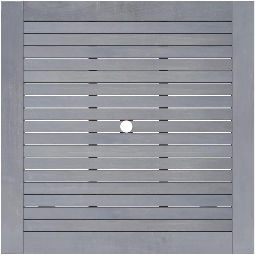 Outdoor Coffee Table with Umbrella Hole, Patio Coffee Table, Wooden Furniture for Patio, Deck, Porch, Balcony, Garden and Backyard, Patio Dining Table 34.6"x34.6"x29.1" Solid Acacia Wood