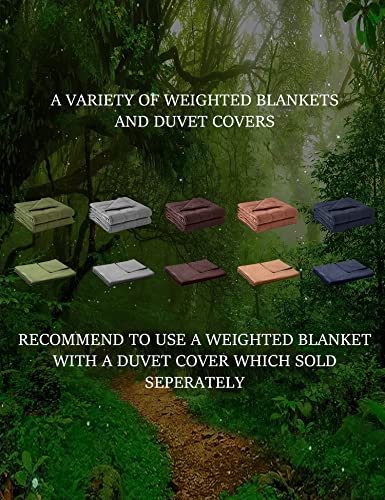 Image of BB BLINBLIN Weighted Blanket Heavy Blanket for Cool & Restful Sleep, Premium Soft Material and Glass Beads (Veridian Green, 60''x80'' 12lbs), Suit for Adult(~110lb) Use on Queen /King Bed