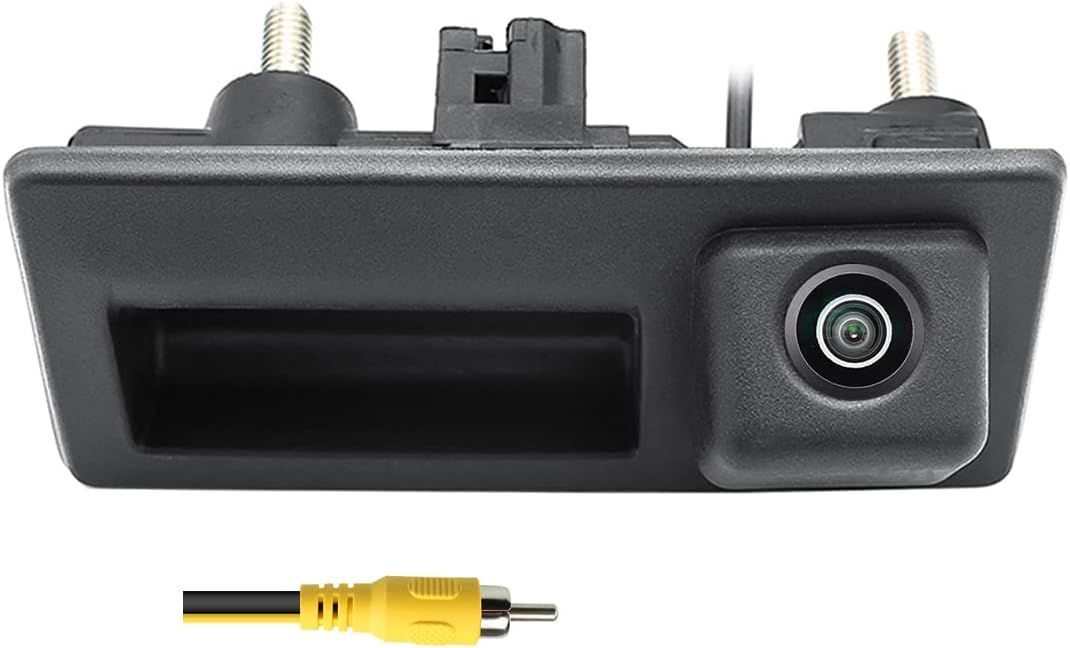 GreenYi Vehicle HD 720P Backup Camera for Audi A4L A5 A3 Q3 Q5 RS6 for VW Passat Tiguan Jetta Touareg Lavida Skoda, Car Rear View Trunk Handle Camera