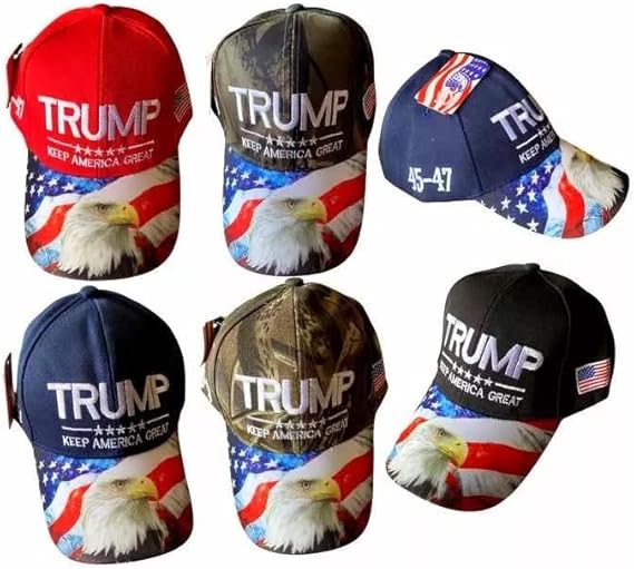 Trump Vance 2024 MAGA 4547 Patriotic Eagle Embroidered HAT Cap (Blue