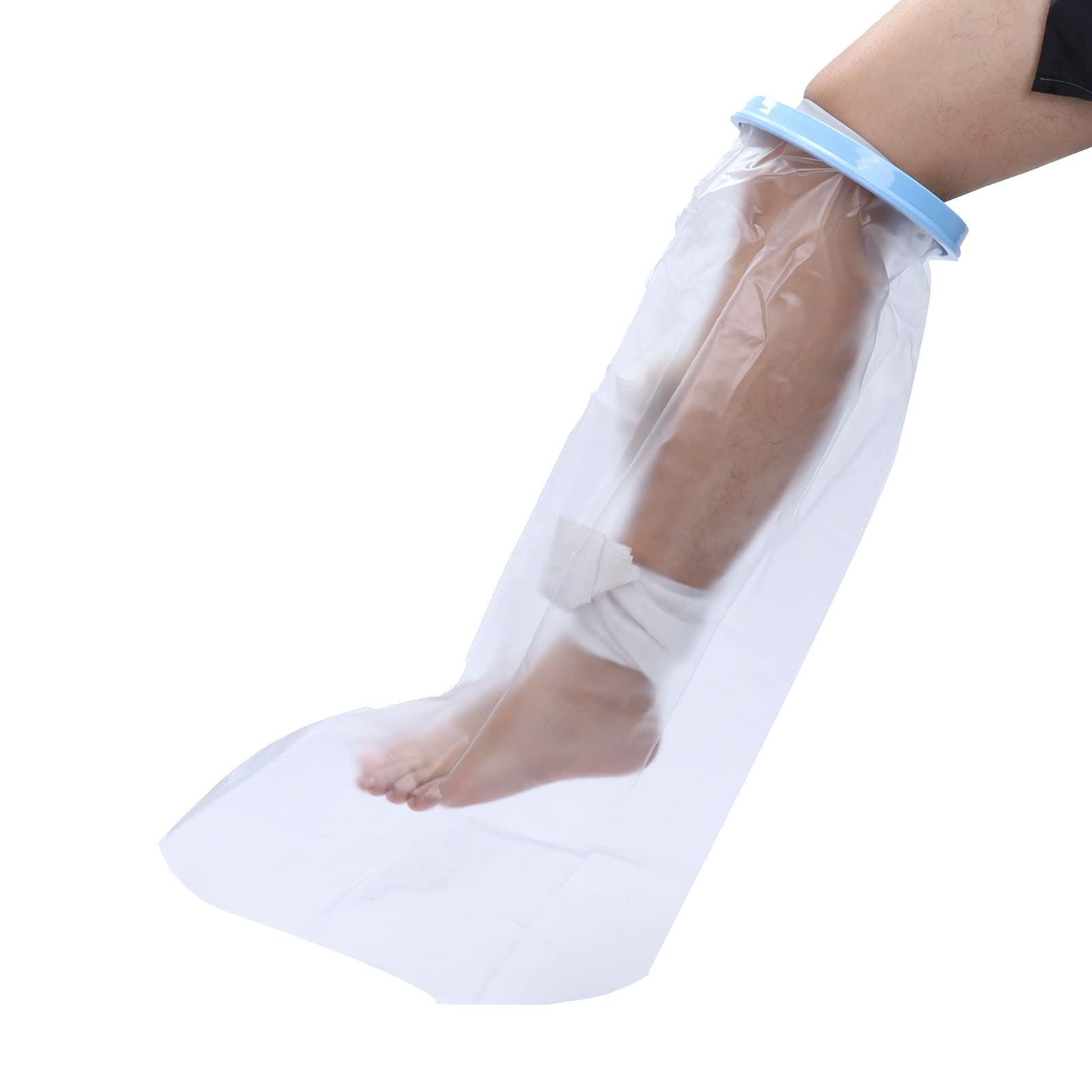 Buy Wound Cast Protector, Blue and Transparent Leg Wound Cover Flexible