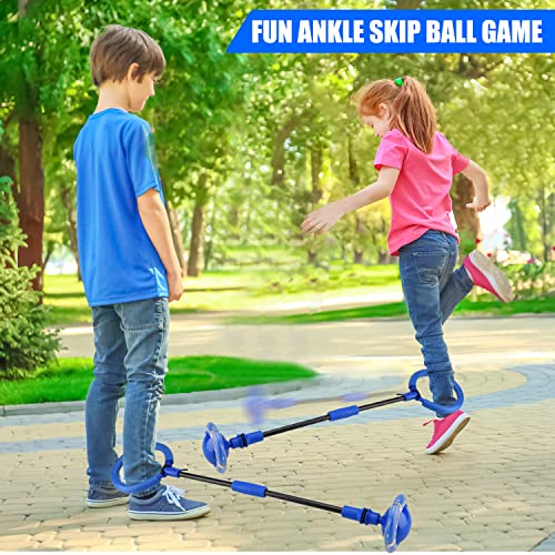 image for Chridark Ankle Skip Ball for Kids - Foldable Flash Wheel Skip Ball, Ou