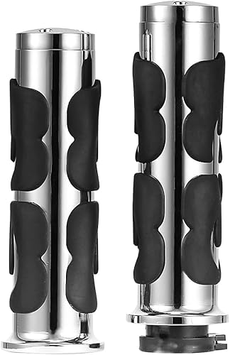 Miniatura 2 de Motorcycle 1 inch Handlebar Grips Black CNC Throttle Grip 25mm Universal Hand Grip Compatible with Harley Davidson Honda Yamaha Suzuki Kawasaki