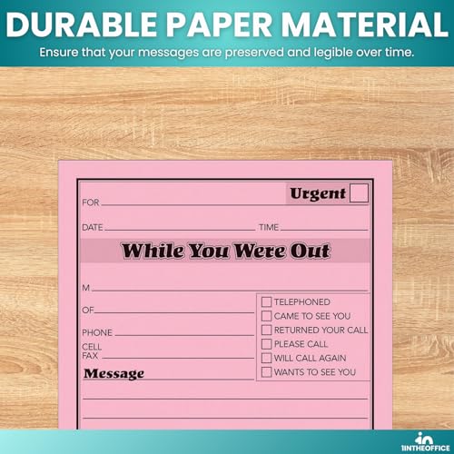 Bloc-notes While You Were Out rose 10,7 x 14,9 cm pour carnet de notes - 6
